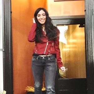 Brand new Romeo & Juliet couture Maroon suede jacket